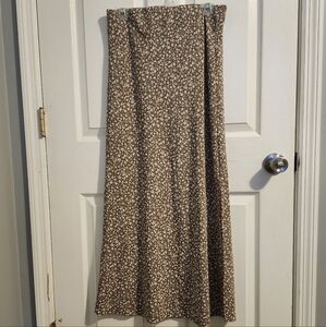 Altar'd State Brown Floral Maxi Skirt